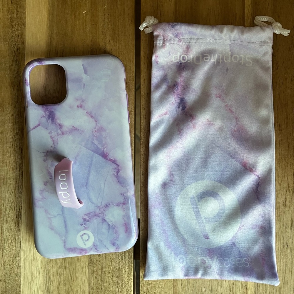 Loopy case for iPhone 11/XR (6.1 screen) in purple marble